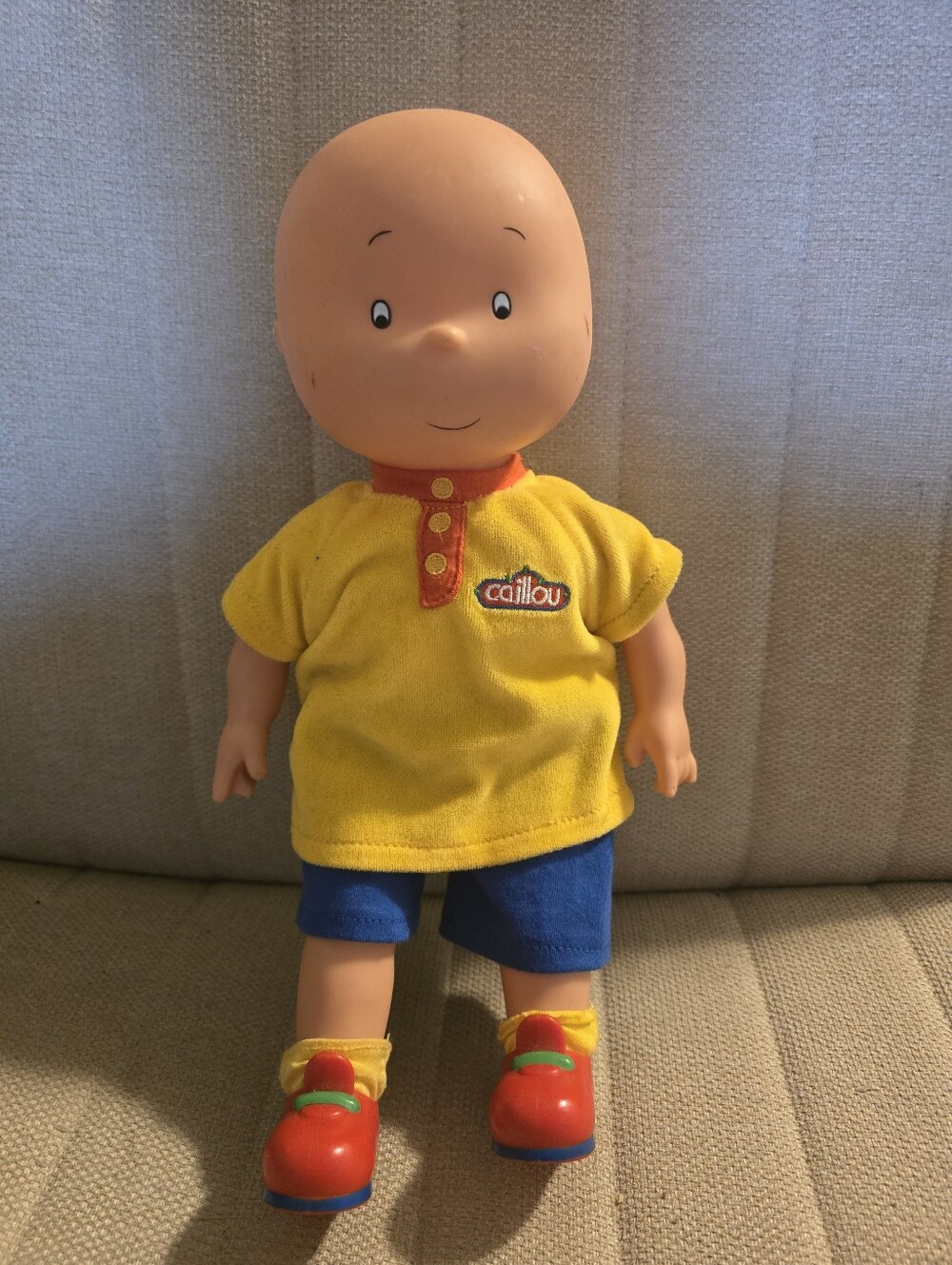 Caillou 2012 Classic Friend Doll Hard Head Soft Plush Vinyl PBS 14" Vintage